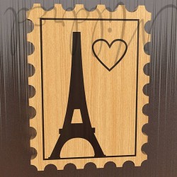 Magnete francobollo in legno personalizzabile segnaposto matrimonio