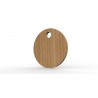 Tag in legno cerchio personalizzabile con logo testo